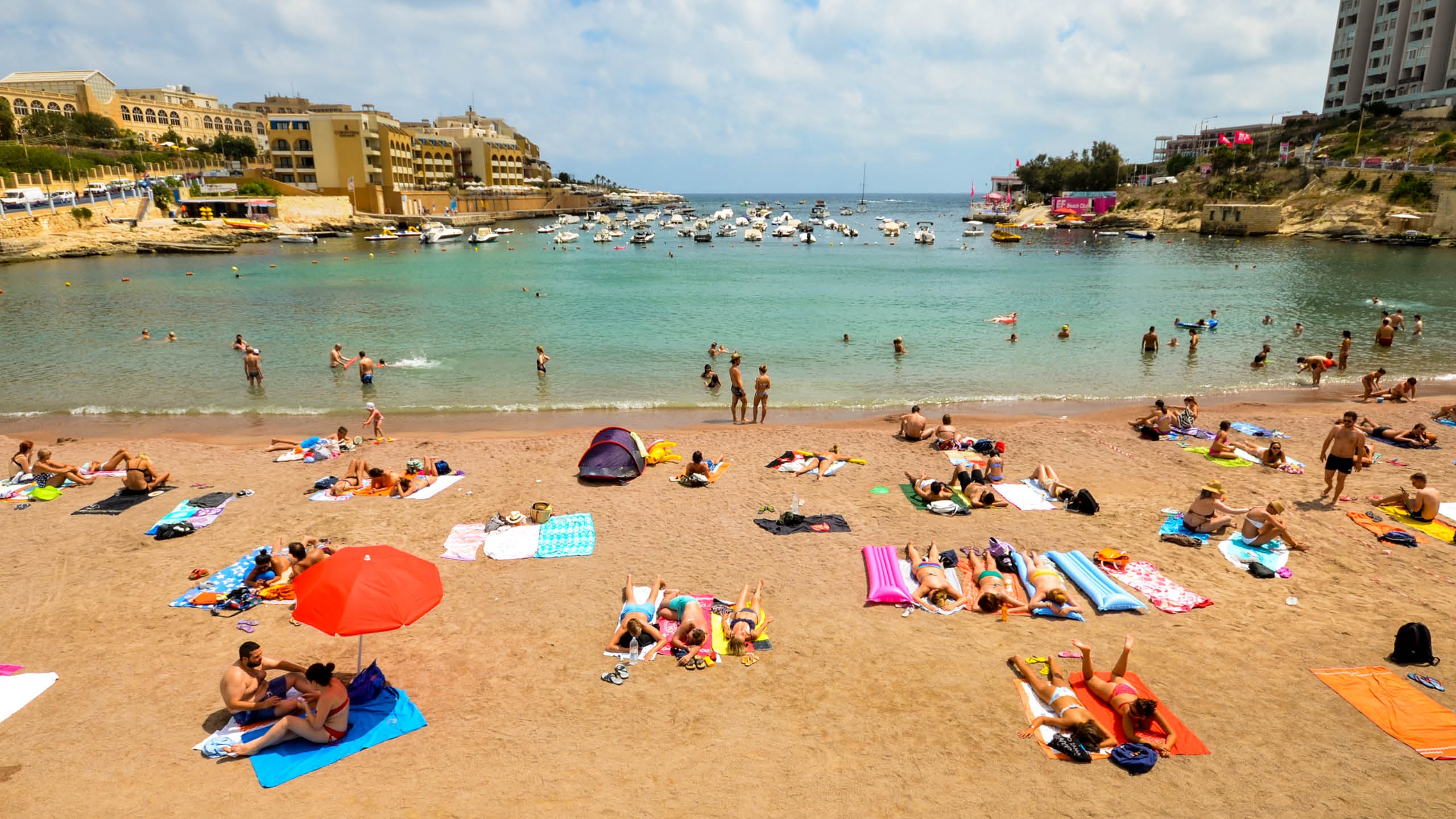 St. Georges Bay - Popular Beach in Paceville